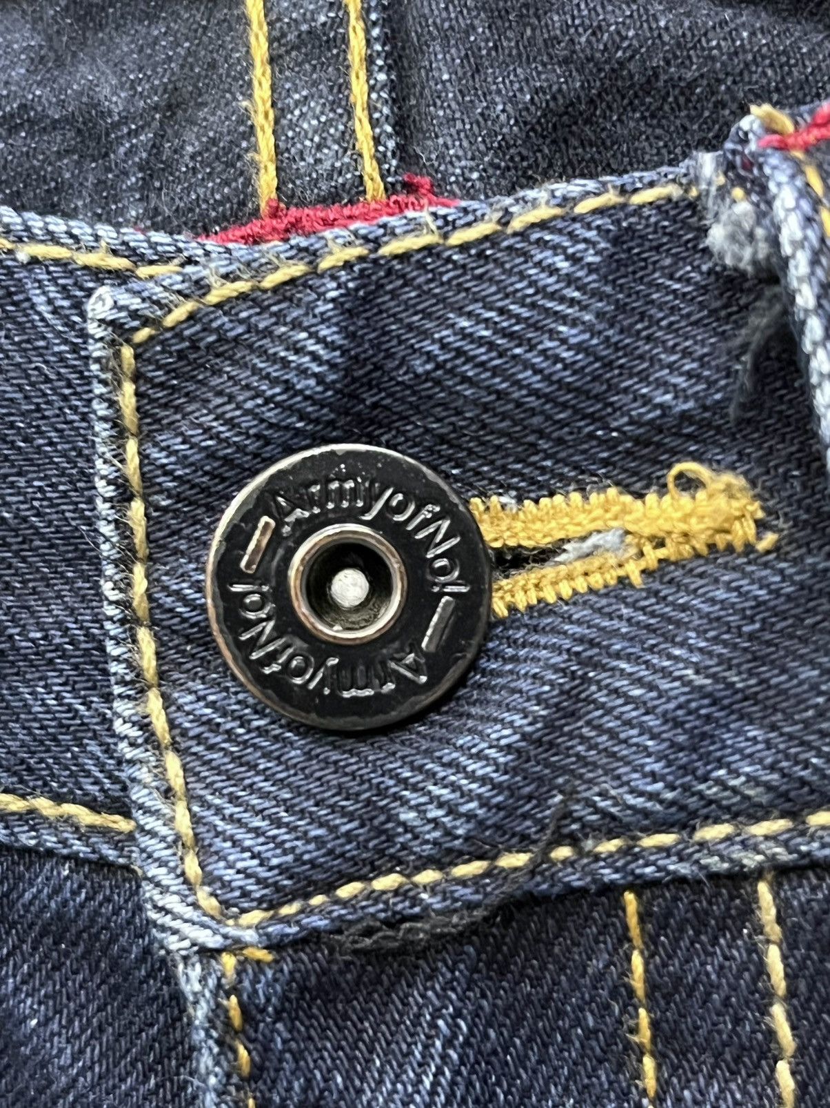 Army Of Me FYE🔥VINTAGE Army Of No! Double Waist Jeans Tornado Mart Era Size US 30 / EU 46 - 6 Thumbnail