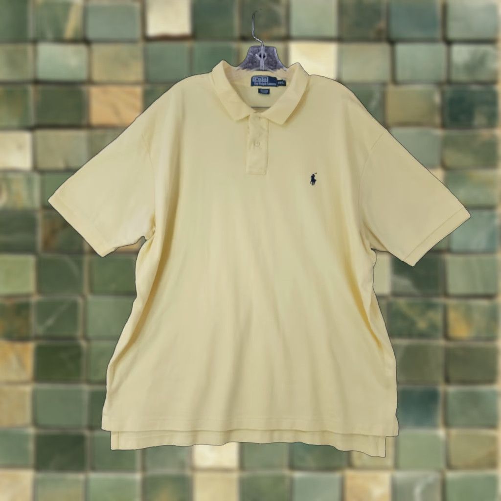 Polo Ralph Lauren VINTAGE? No. Use: Polo Ralph Lauren Polo Shirt 2XL Yellow 100% Cotton Short Sleeve Mens Adult Size US XXL / EU 58 / 5 - 1 Thumbnail