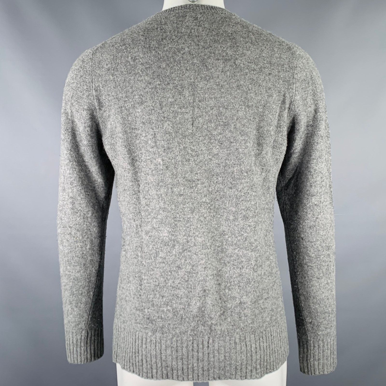 Marc Jacobs Size S Grey Heather Knit Wool Cashmere V-Neck Sweater Size US S / EU 44-46 / 1 - 3 Thumbnail