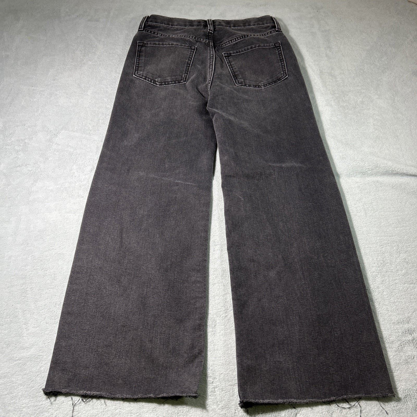 Old Navy Beyond Baggy Jeans Womens 14 28x25 Raw Hems Hamilton Wide Size 36" / US 14 / IT 50 - 3 Thumbnail