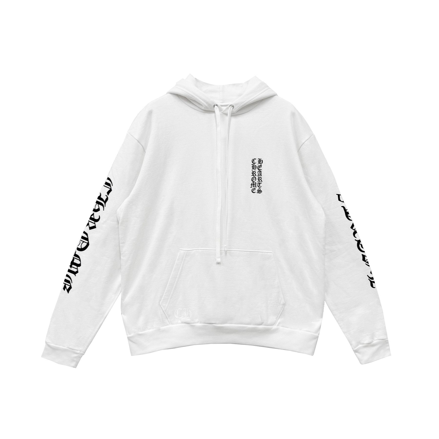 Chrome Hearts Chrome Hearts Vertical Logo White Pullover Hoodie Size US L / EU 52-54 / 3 - 1 Thumbnail
