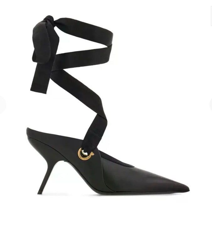Salvatore Ferragamo Ferragamo Ribbon Detailed Pumps SIZE 10 Size ONE SIZE - 1 Thumbnail