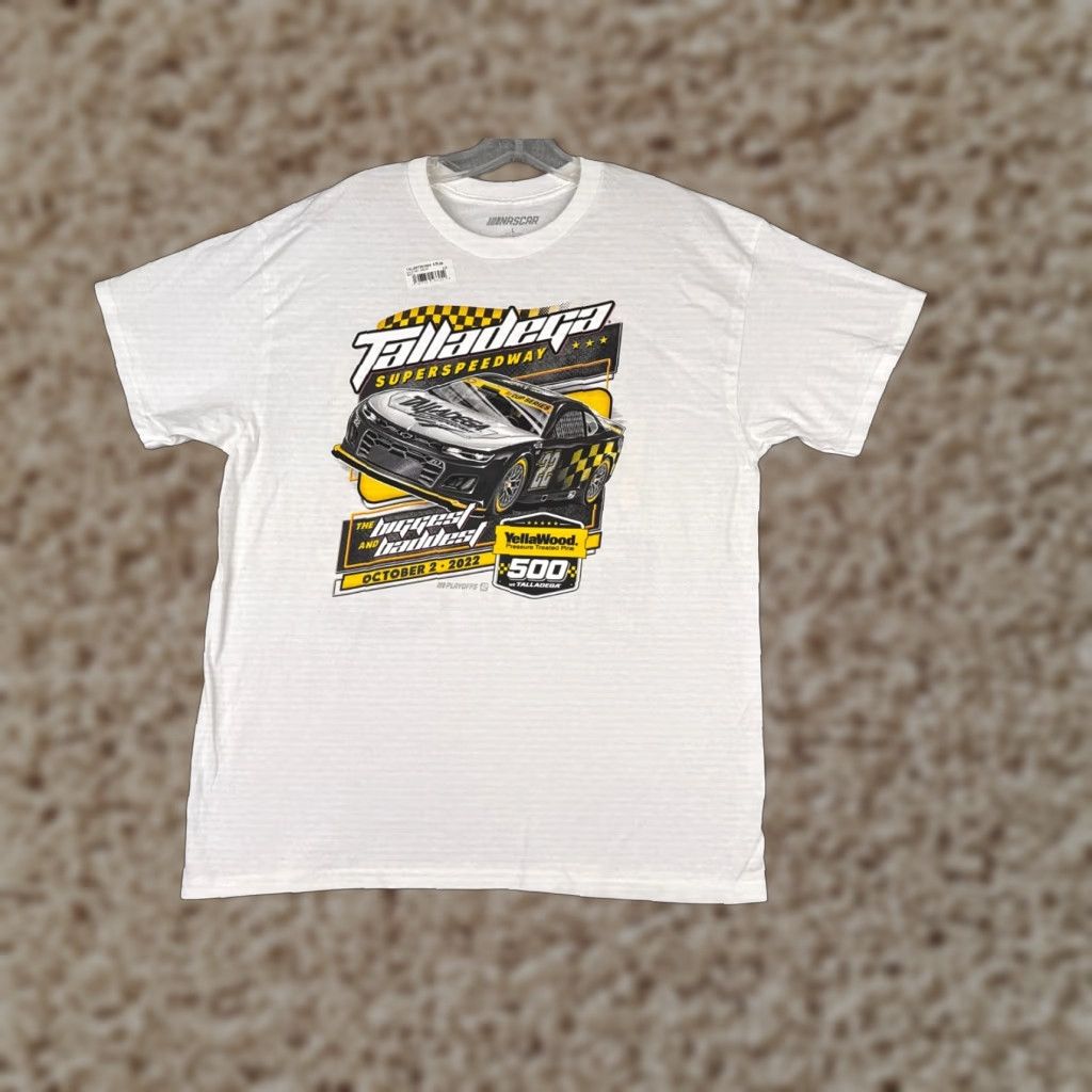 NASCAR Legends Global Merchandise Shirt Adult Large White Nascar Talladega Yellawood 500 Oct 2022 Pole Positions Size US L / EU 52-54 / 3 - 1 Thumbnail