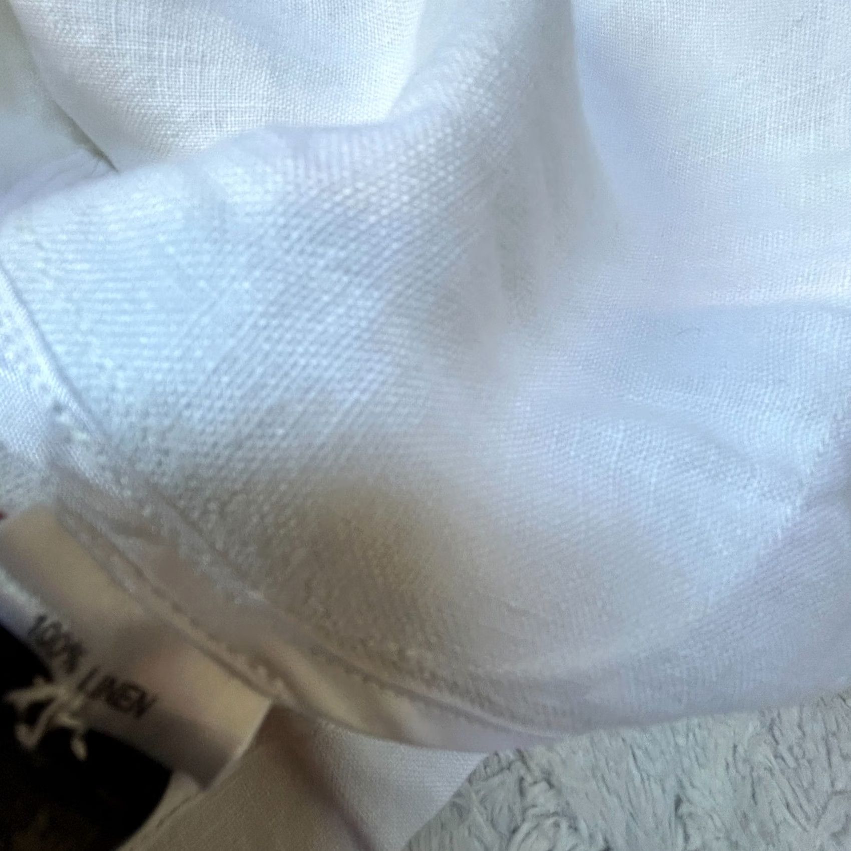 Vintage VINTAGE not applicable (skip) -> Use: Vivid White Linen Two-Button Blazer Jacket 4X 3/4 Sleeve Pockets New Womens Blazer Size XXL / US 16-18 / IT 52-54 - 5 Thumbnail