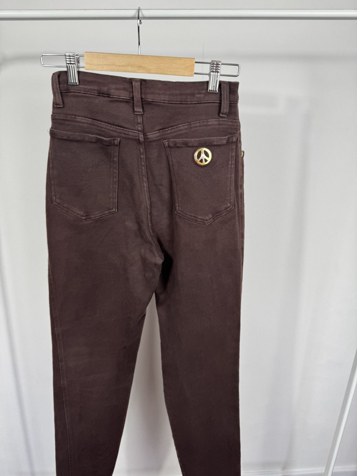 Moschino Vintage Moschino Stretch Jeans Brown Slim Fit Women’s Size 27" / US 4 / IT 40 - 3 Thumbnail
