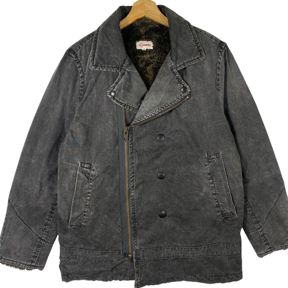 Johnbull Vinatge John Bull Sherpa Double Collar Bikers Winter Jacket Size US M / EU 48-50 / 2 - 4 Thumbnail