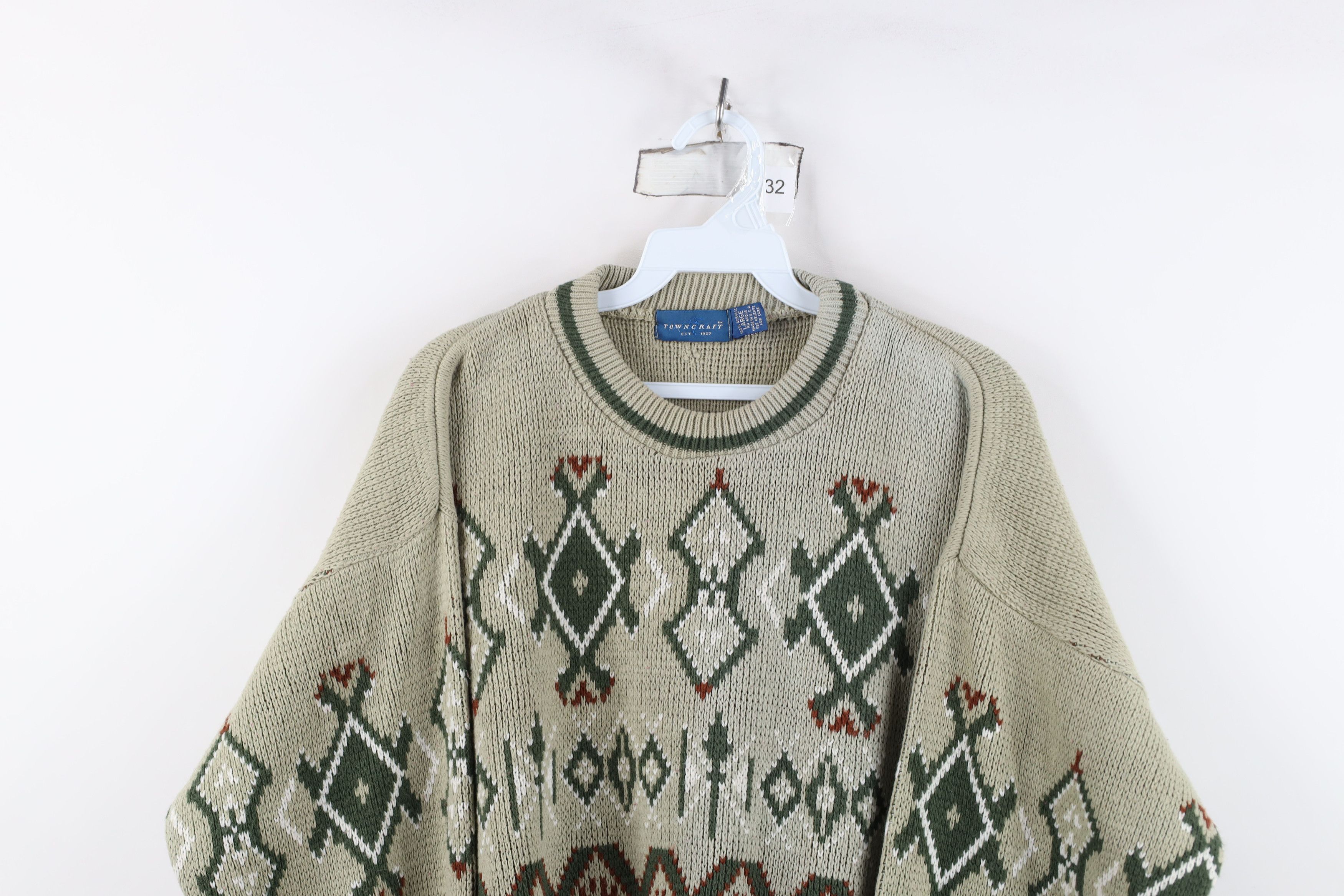 Vintage Vintage 70s Streetwear Fair Isle Knit Crewneck Sweater USA Size US L / EU 52-54 / 3 - 2 Thumbnail