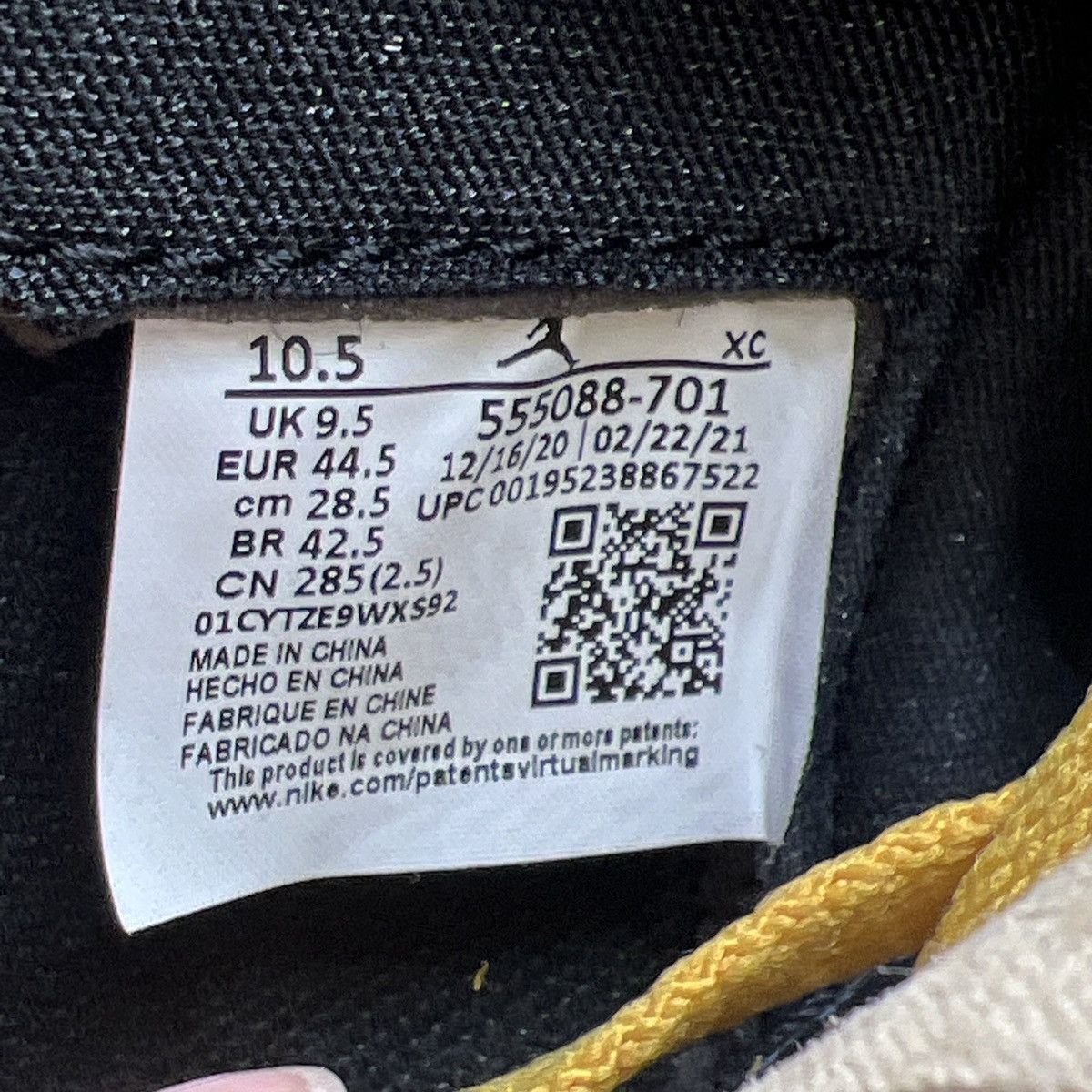 Nike Air Jordan 1 high pollen Size US 10.5 / EU 43-44 - 9 Thumbnail
