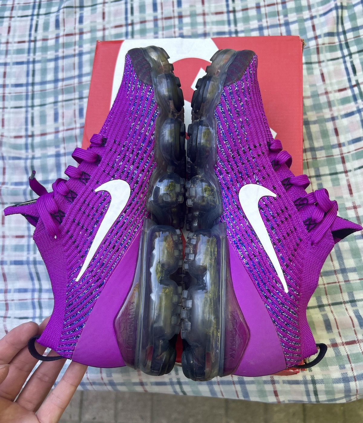Nike Nike Air VaporMax Flyknit 3 Vivid Purple Size US 9.5 / EU 42-43 - 4 Thumbnail