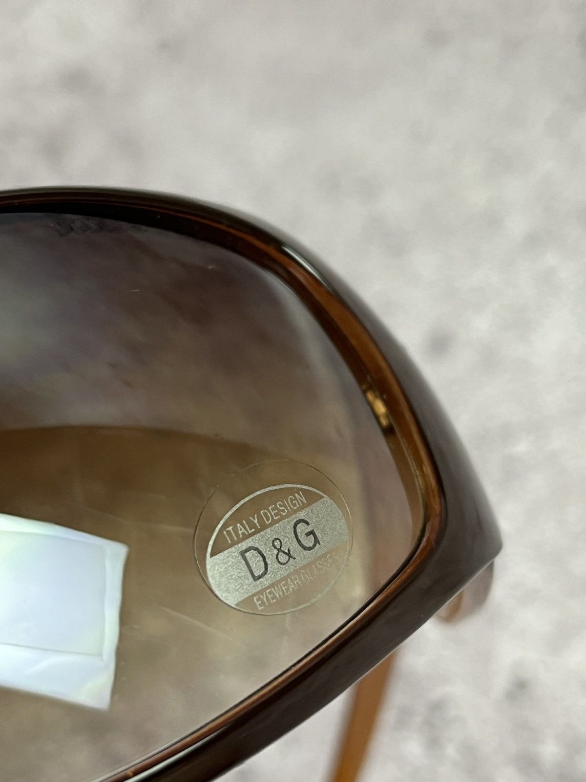 Dolce & Gabbana Vintage D&G 🇮🇹 Shield Sunglasses Brown Gradient Y2K UV400 Size ONE SIZE - 5 Thumbnail
