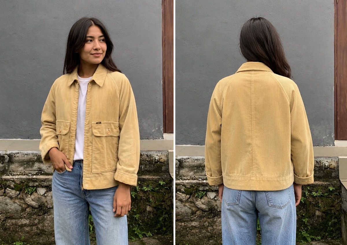 Vintage 🪖Vintage LEE M.R Corduroy Khaki Style Jacket (Woman) Size US S / EU 44-46 / 1 - 3 Thumbnail