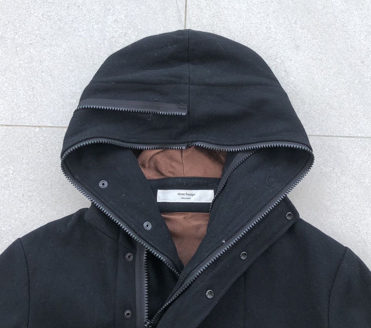 Japanese Brand Three Bumps Convertible Wool Hooded Rider Full Zipper Jacket Size US M / EU 48-50 / 2 - 9 Thumbnail