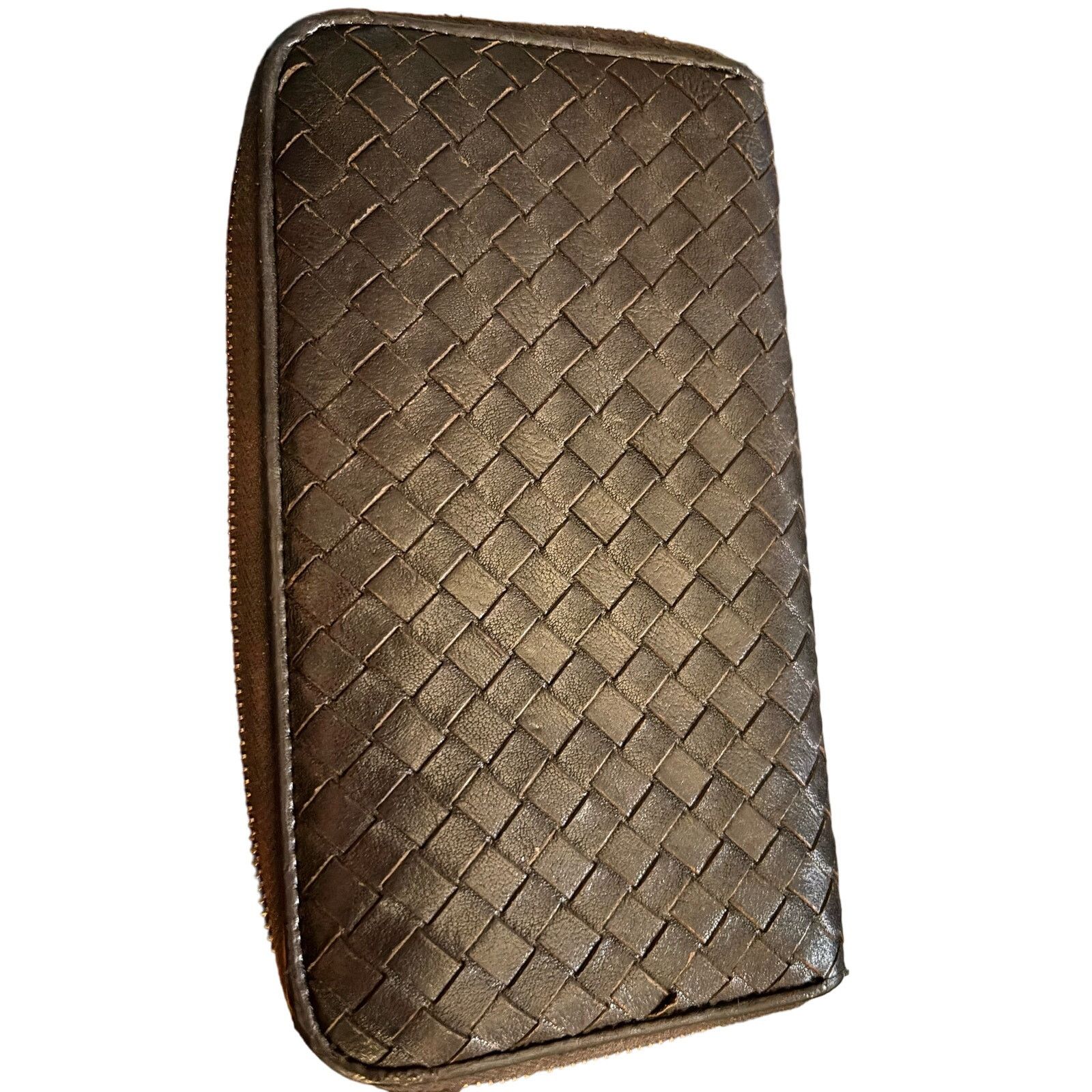 image of Authentic Bottega Veneta Dark Brown Leather Intrecciato, Women's