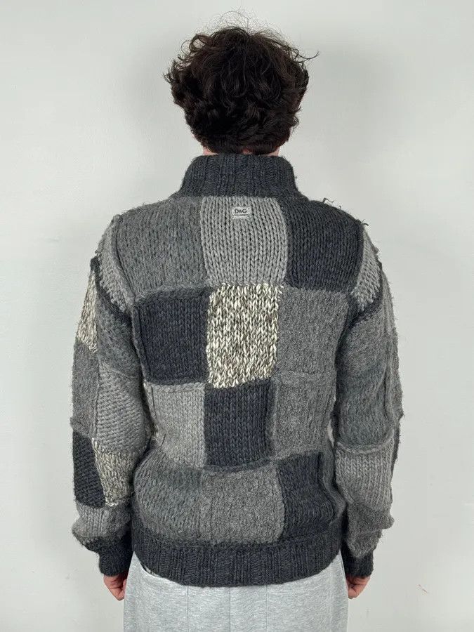Dolce & Gabbana AW2010 Dolce & Gabbana Grey Patchwork Wool Cardigan Size US L / EU 52-54 / 3 - 3 Thumbnail