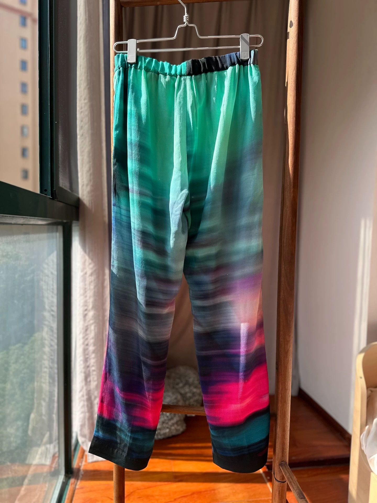 Dries Van Noten DVN Printed Trousers 38 Elastic Waist & Inner Tie Size 26" / US 2 / IT 38 - 6 Thumbnail