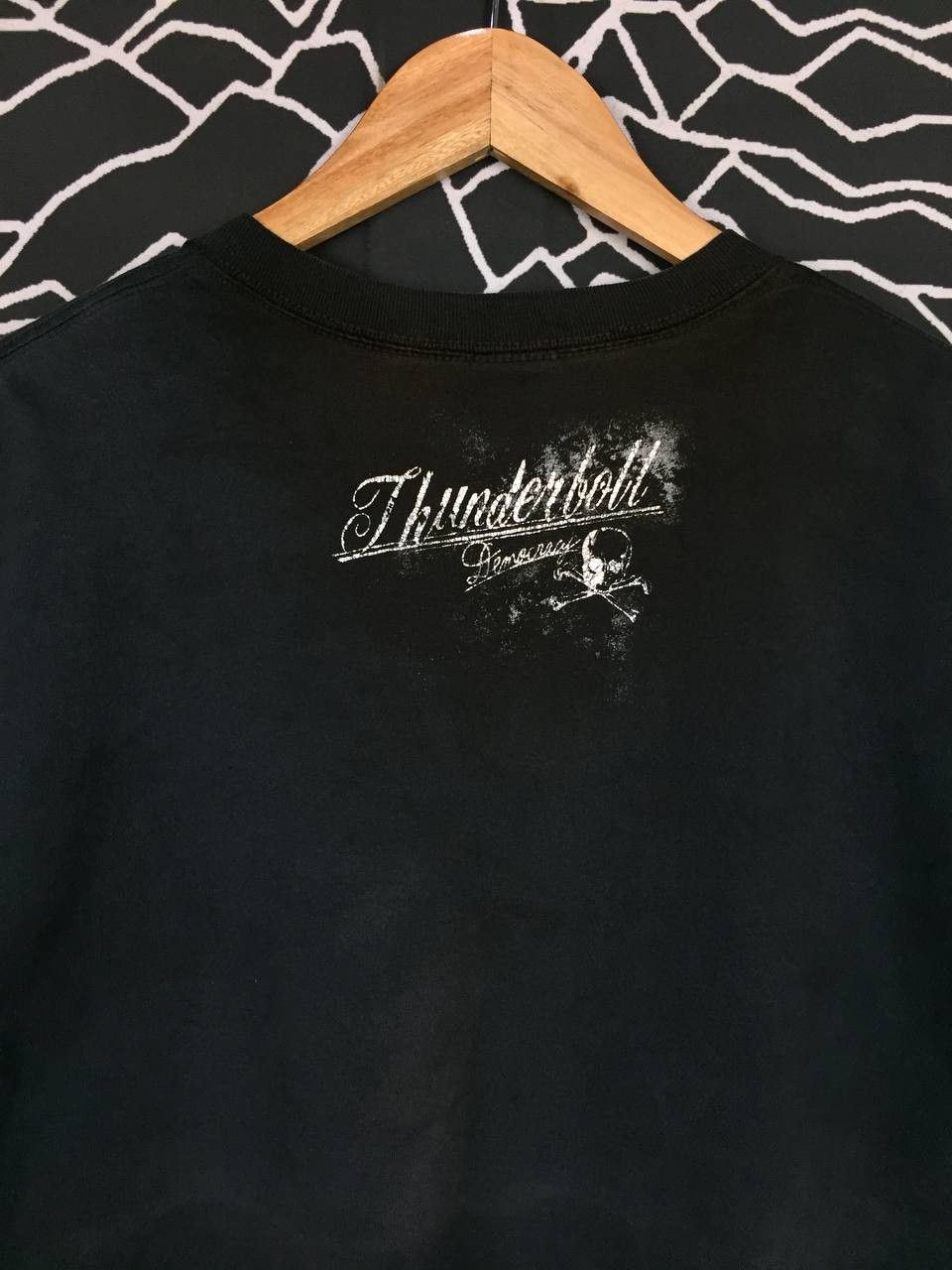 Anvil × Vintage Vtg Y2k Thunderbolt Democracy Skulls Graphic Tee Size US L / EU 52-54 / 3 - 8 Thumbnail