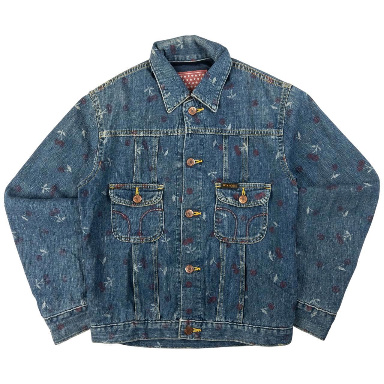 Designer Vintage Hysteric Glamour Cherry Denim Jacket Womens Size Size XS / US 0-2 / IT 36-38 - 1 Thumbnail