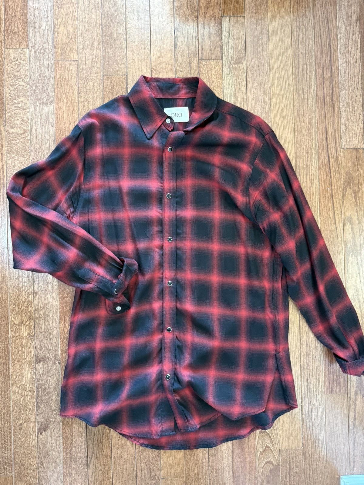 Oro Los Angeles ORO Los Angeles Plaid Men's Casual Button Down - Medium Size US M / EU 48-50 / 2 - 1 Thumbnail
