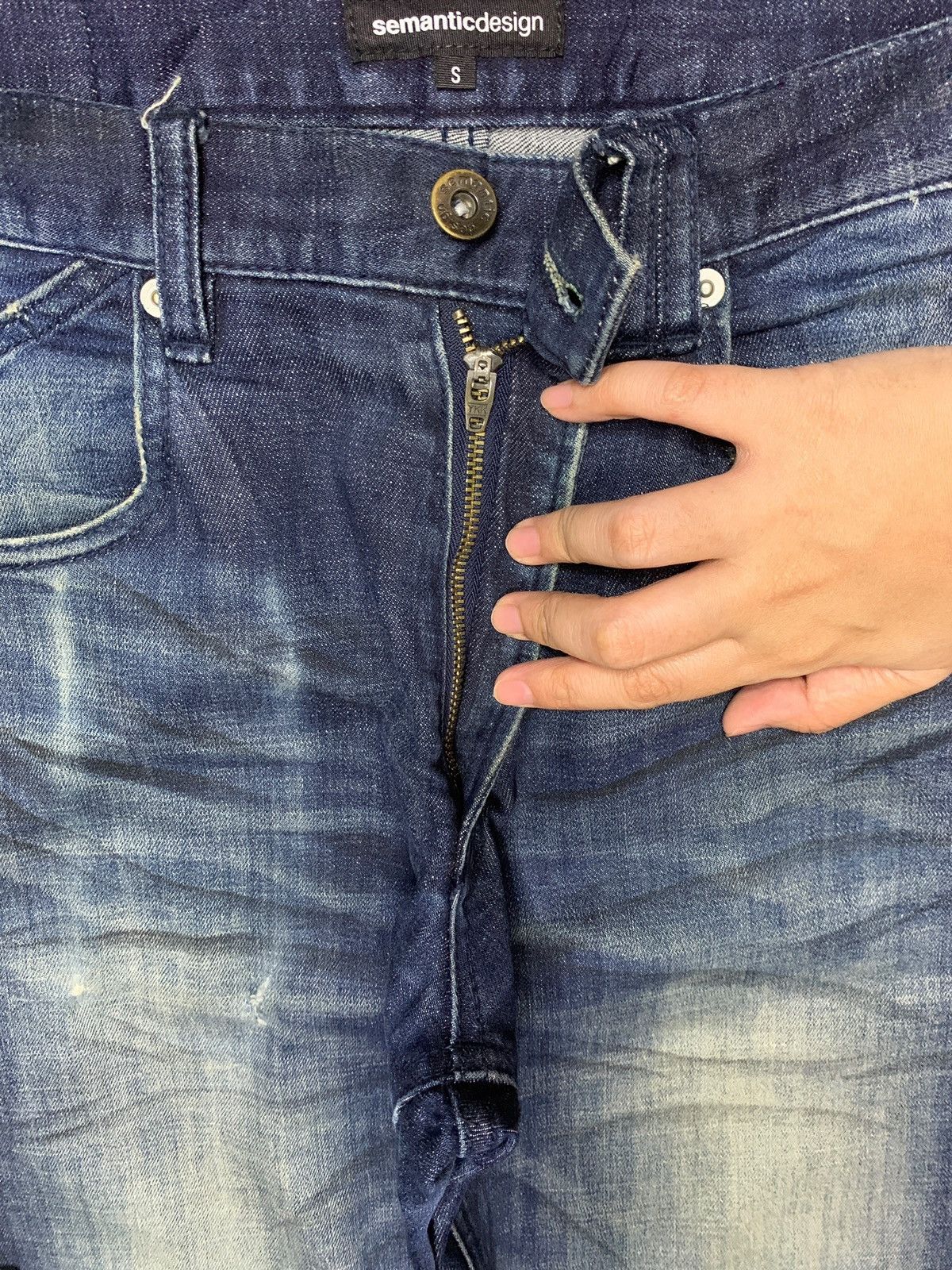 Japanese Brand × semanticdesign Vintage Japanese Semantic Design Indigo Mud Wash Jeans Size US 30 / EU 46 - 3 Thumbnail