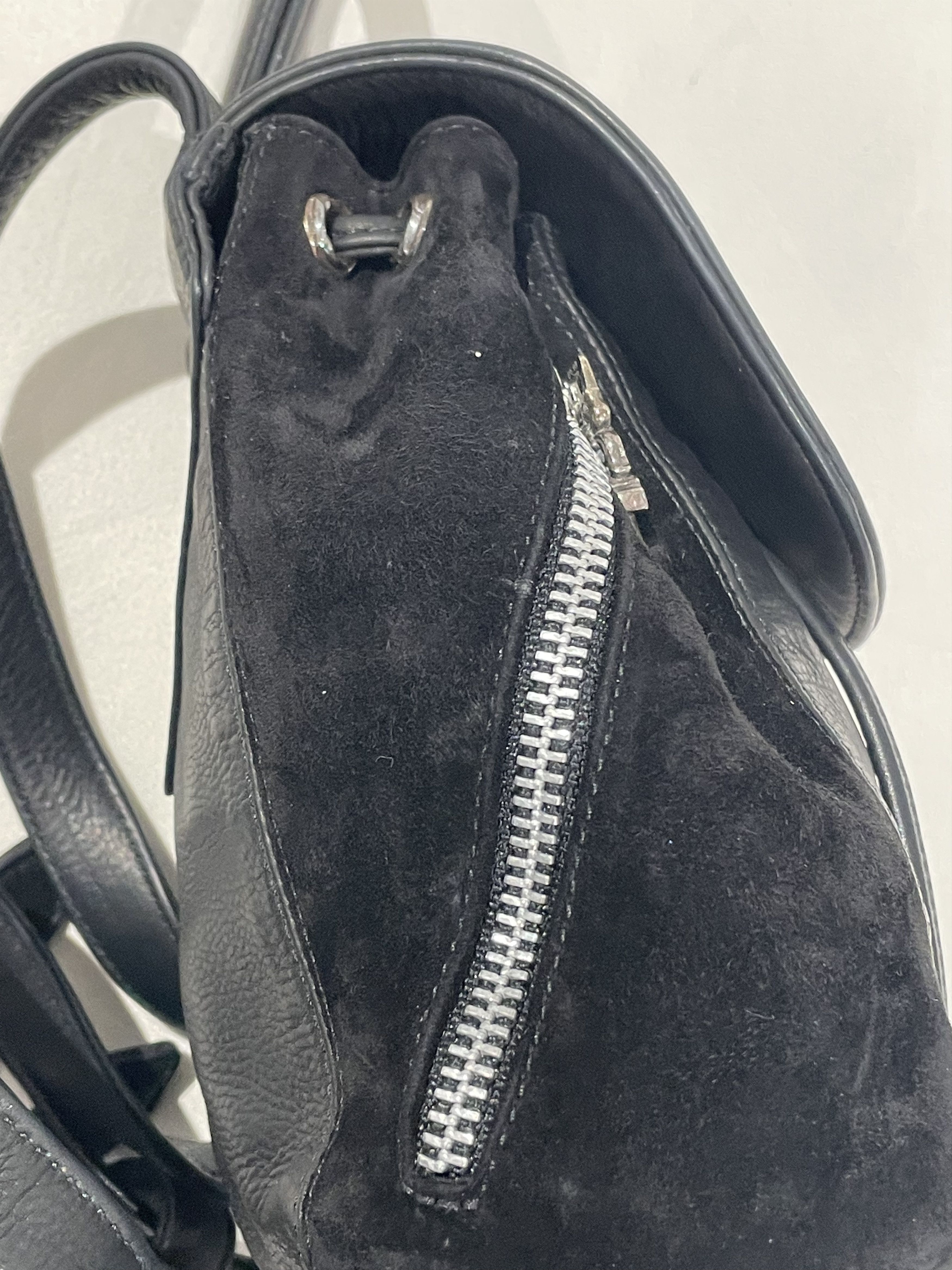 Chrome Hearts Chrome Hearts Silver Dagger Suede Black Bucket Backpack Size ONE SIZE - 8 Thumbnail