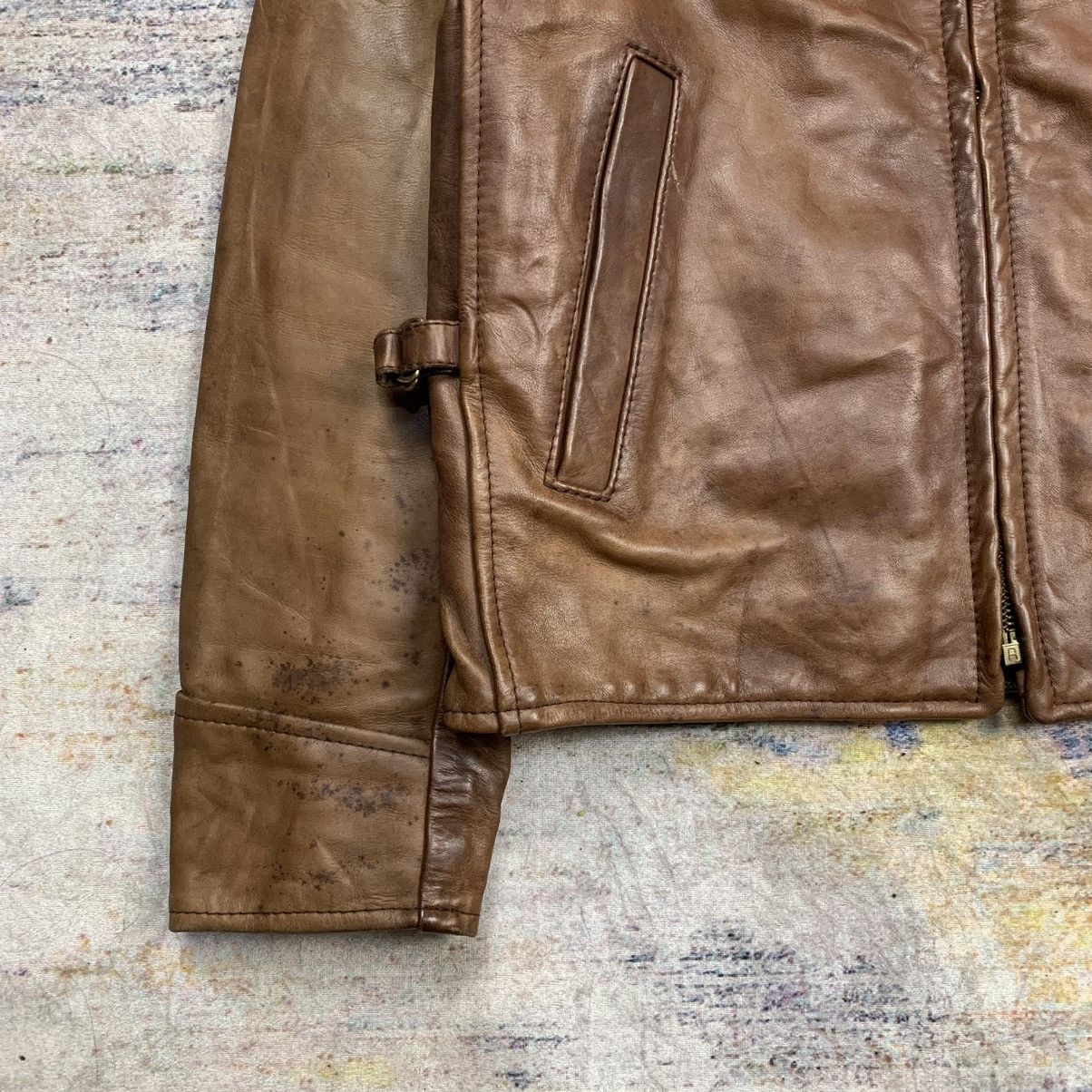 Indian Motorcycle × Kadoya × Vintage Vintage indian motorcycle single riders leather jacket Size US XS / EU 42 / 0 - 6 Thumbnail