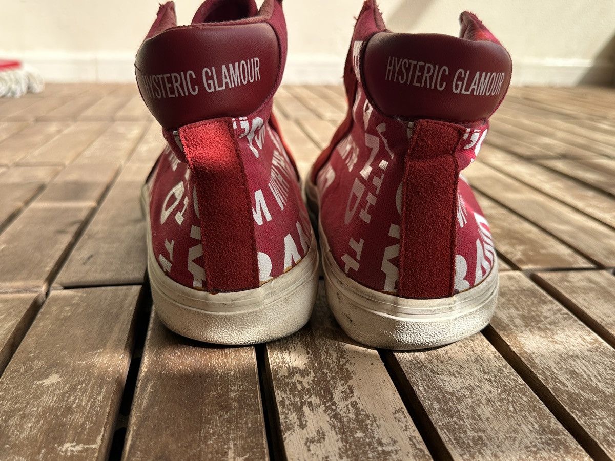 Hysteric Glamour OG Hysteric Glamour Zip High Top Sneakers Red Size US 9 / EU 42 - 6 Thumbnail