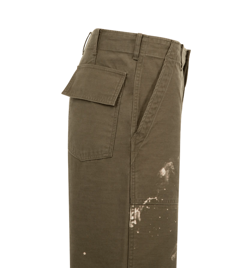 Auralee o1h1sh11225 Washed Satin Bleached Baker Pants in Khaki Brown Size US 30 / EU 46 - 3 Thumbnail