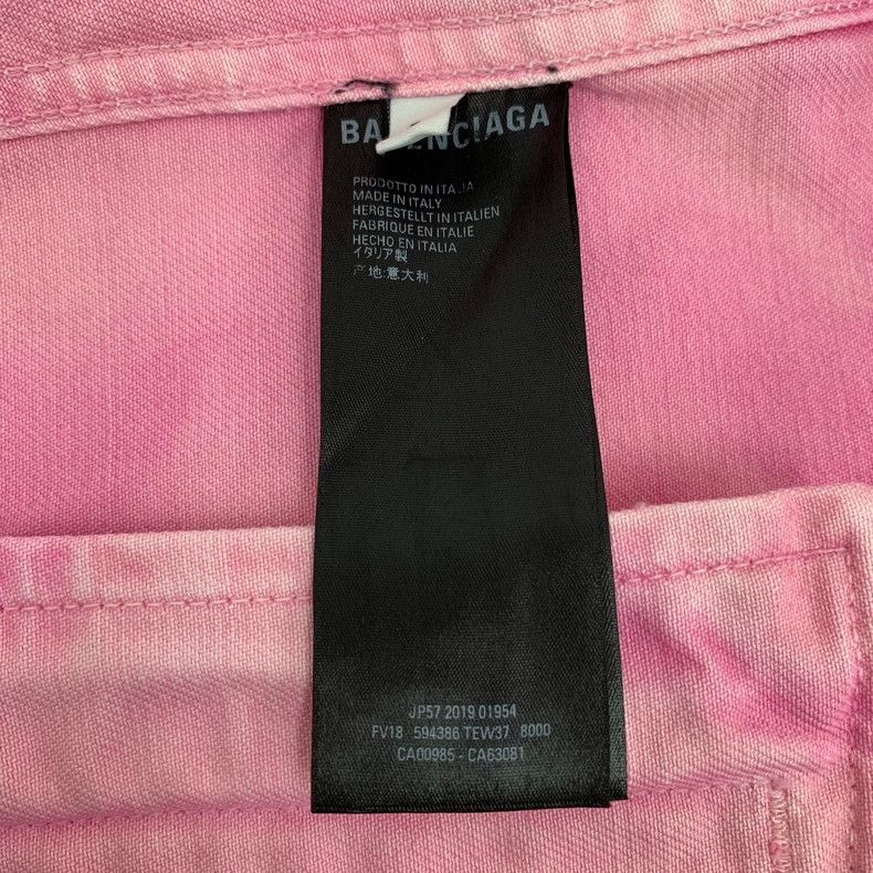 Balenciaga Balenciaga size 34 Pink logo monogrammed embroidered cotto Size US XXS / EU 40 - 7 Thumbnail