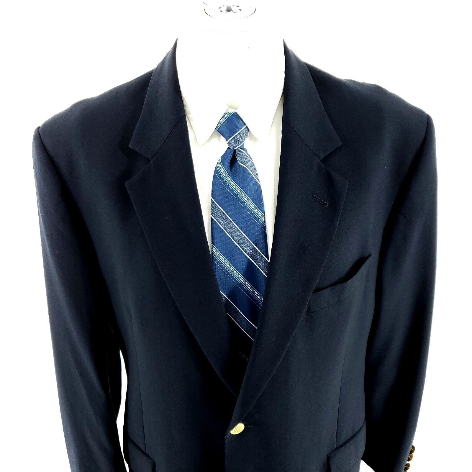 Coppley DAMAGED Coppley Wool 2 Gold Button Blazer 42L Blue Tagged 46 Size 42L - 1 Thumbnail