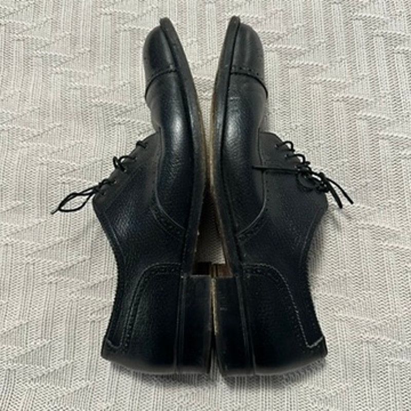 Salvatore Ferragamo Vintage Ferragamo black leather brogue oxfrod loafers Size US 11 / EU 44 - 6 Thumbnail