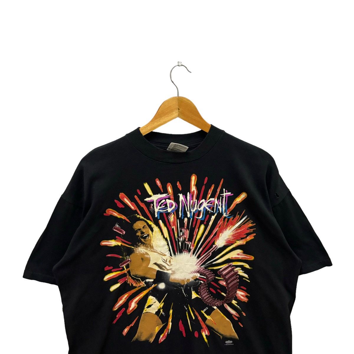 Band Tees Vintage Ted Nugent Spirit Of The Wild Tour 1995 Tshirt Size US XL / EU 56 / 4 - 2 Thumbnail