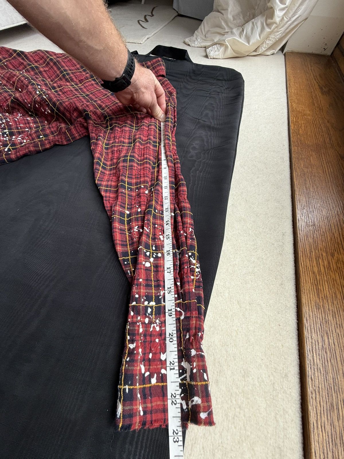 Palm Angels FW21 Palm Angels paint splatter long flannel bleached Grail Size US M / EU 48-50 / 2 - 8 Thumbnail
