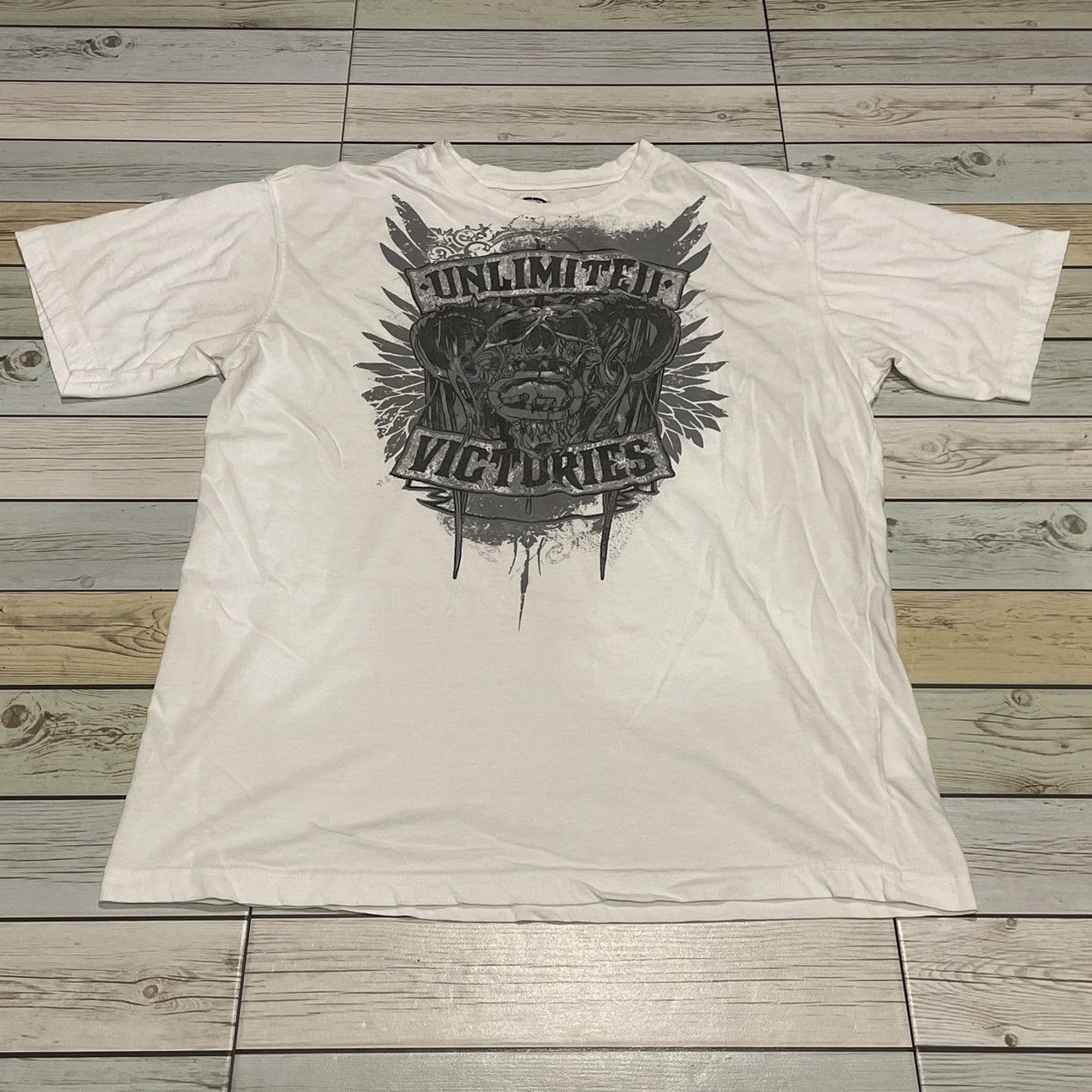 Affliction × Ecko Unltd. × Tapout Rare Ecko Unltd Wings Cross Tee Y2K Affliction Style Size US L / EU 52-54 / 3 - 1 Thumbnail