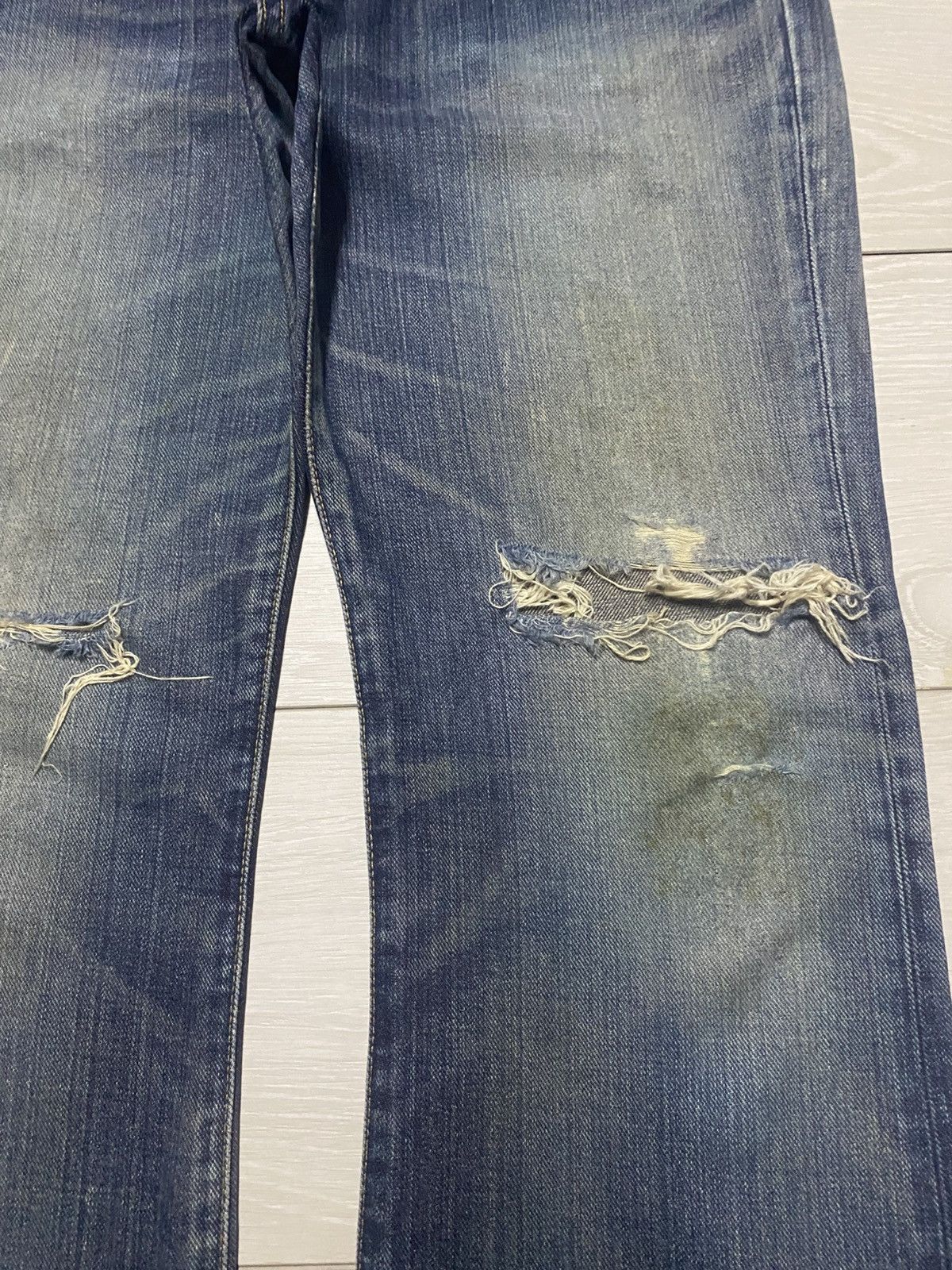 Edwin Edwin 401 XV Mud Wash Splatter Distressed Flare Jeans Size US 34 / EU 50 - 8 Thumbnail