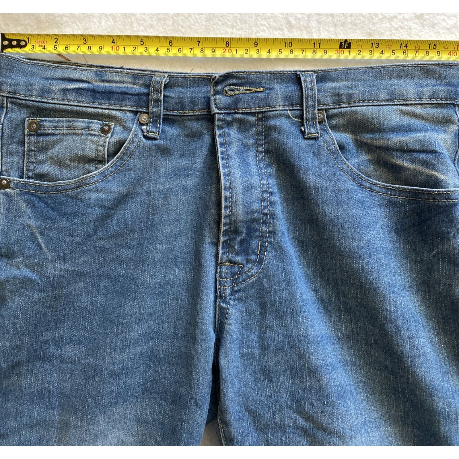 Vintage Aéropostale Jeans Men’s 32x30 Skinny Denim Blue Medium Slim Fit 5-Pocket Zip Closure Belt Loops Distressed Modern 2010-2019 Mens Size US 32 / EU 48 - 6 Thumbnail