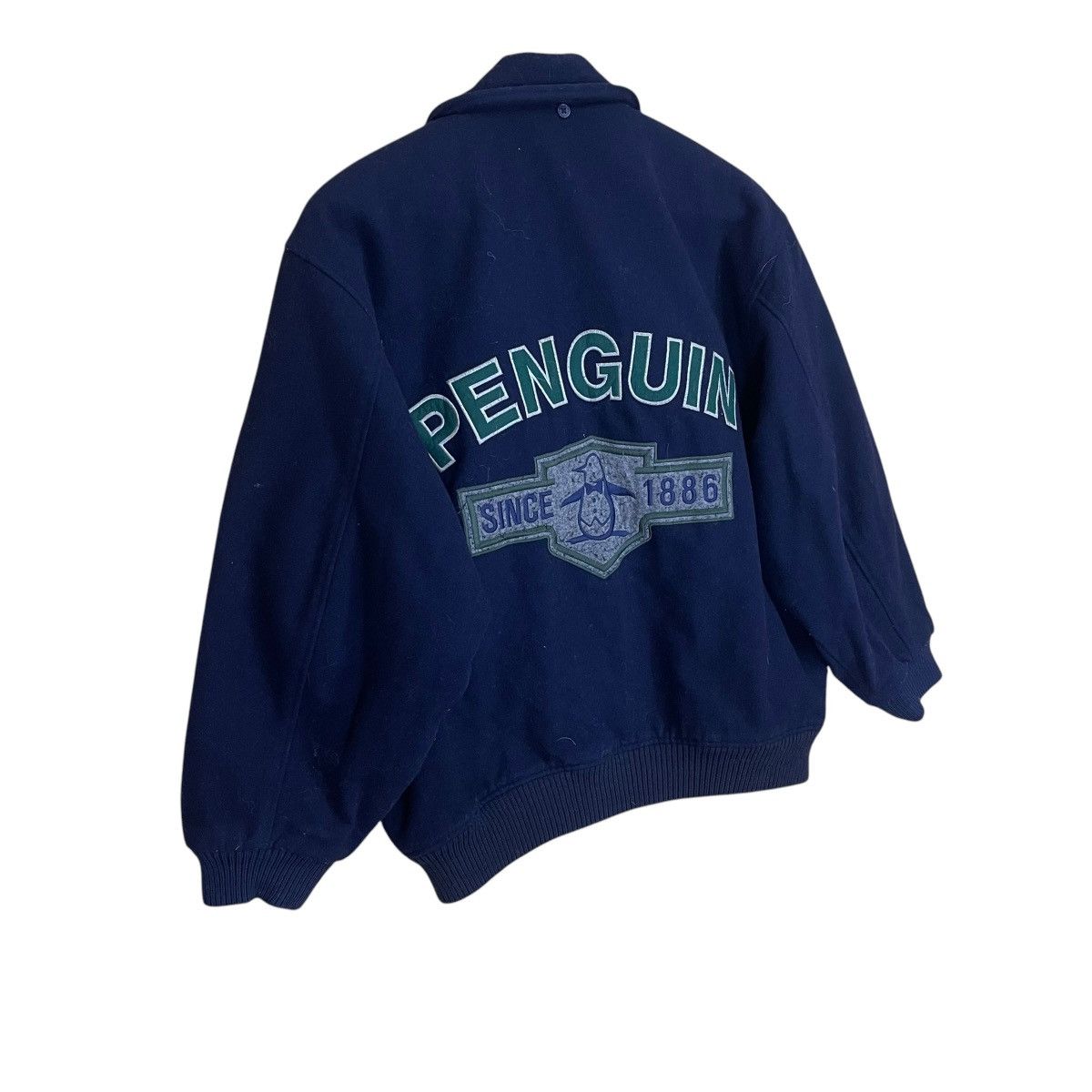 Vintage Vintage Musing Wear Penguin Big Logo Wool Varsity Jacket Size US S / EU 44-46 / 1 - 2 Thumbnail