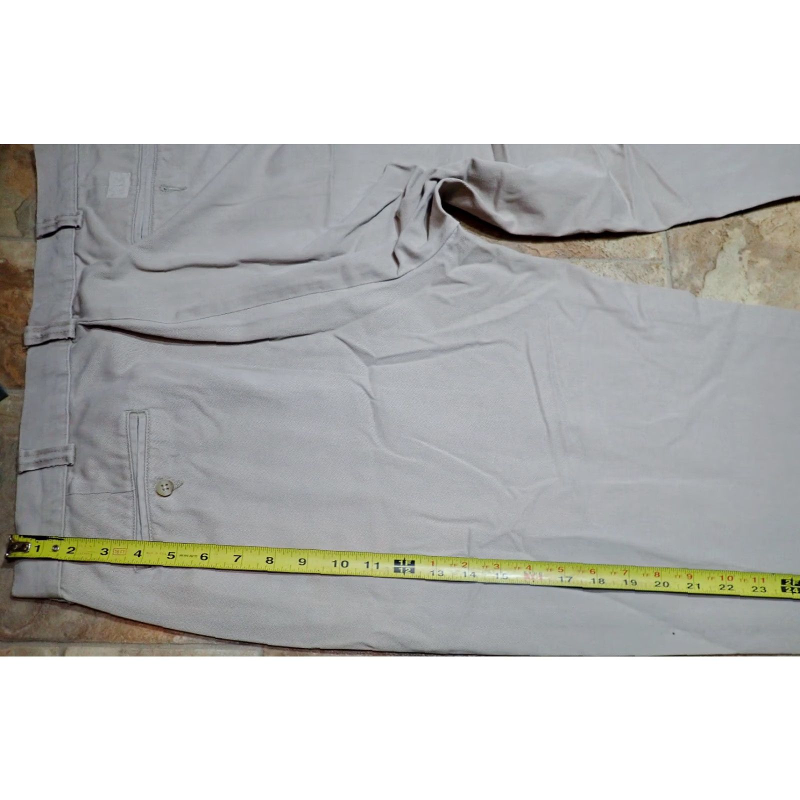 Polo Ralph Lauren VINTAGE Polo Ralph Lauren Men’s Dress/Casual Pants Flat Front Regular Fit 36x29 Khaki Gray Cotton Blend Men's Size US M / EU 48-50 / 2 - 7 Thumbnail