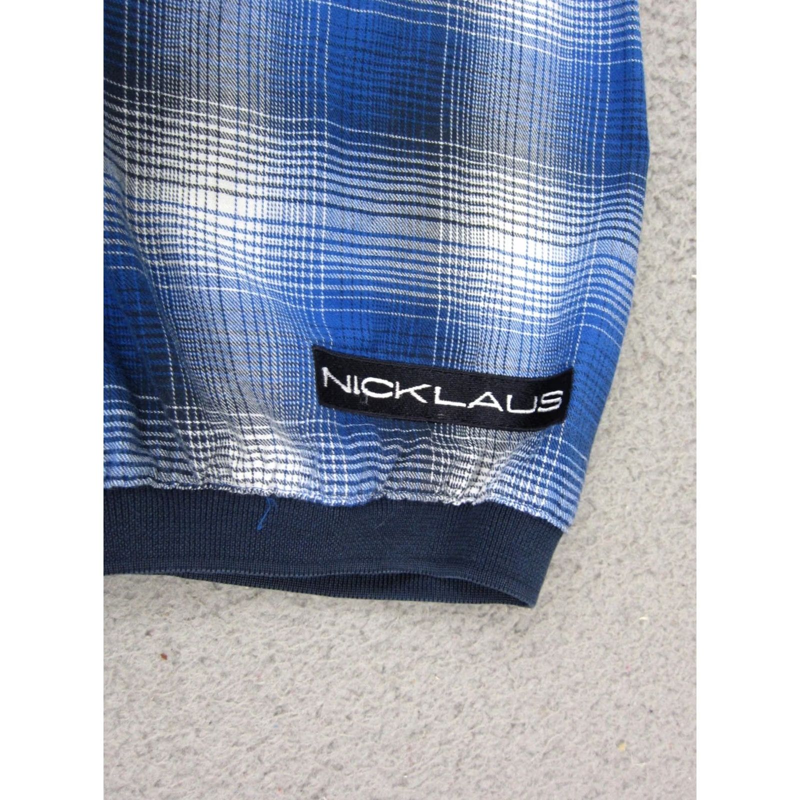 Vintage Vintage Nicklaus Polo Shirt Mens Large Blue Plaid Golf Cotton 90s Shirt Short Sleeve Collared Jersey Modern Classic Fashion Size US L / EU 52-54 / 3 - 5 Thumbnail