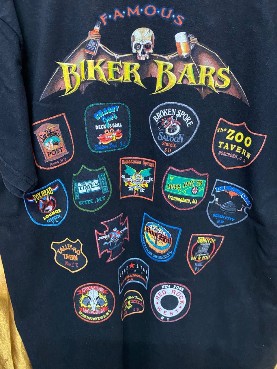 Vintage Vintage 90s Famous Biker Bars Motorcycles Racing Tshirt Size US L / EU 52-54 / 3 - 3 Thumbnail