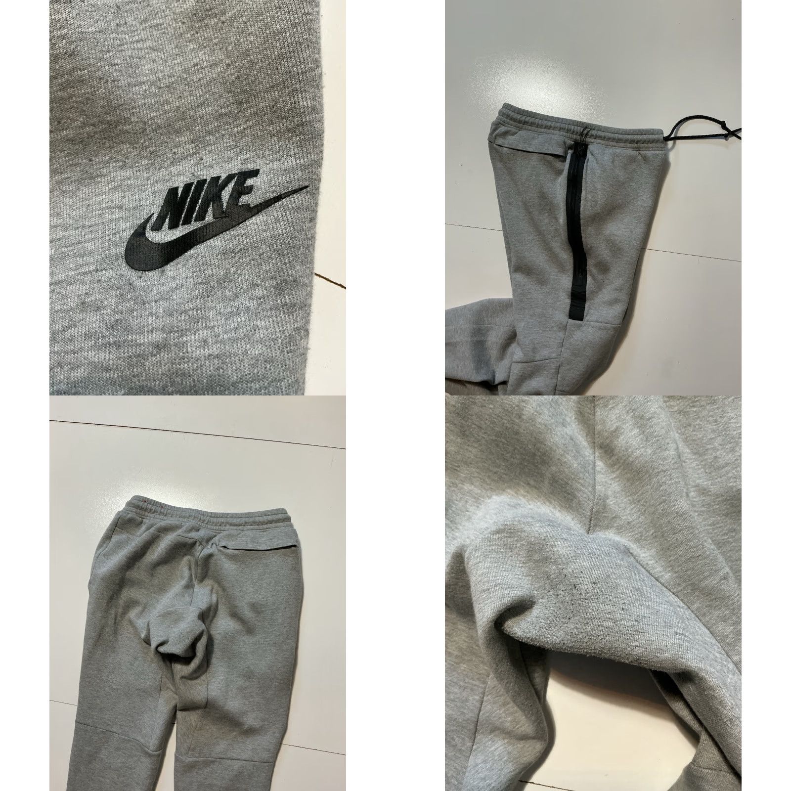 Nike VINTAGE Nike NSW Sportswear Tech Fleece 1MM Heather Grey Black Jogger Sweatpants Sz. S Mens Sweatpants Size US 29 - 9 Thumbnail