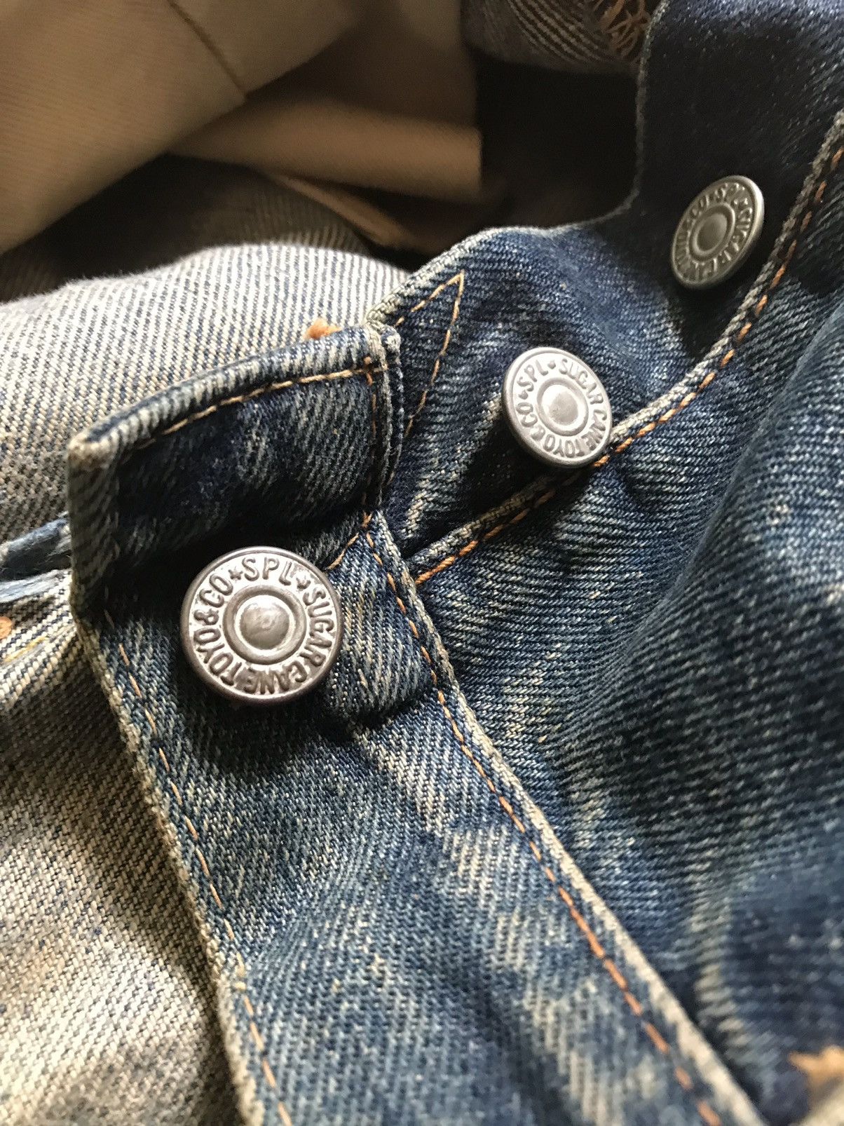 Japanese Brand × Sugar Cane × Toyo Enterprises 🔥 Vintage Sugar Cane Trashed Distress Selvedge Denim Size US 32 / EU 48 - 8 Thumbnail