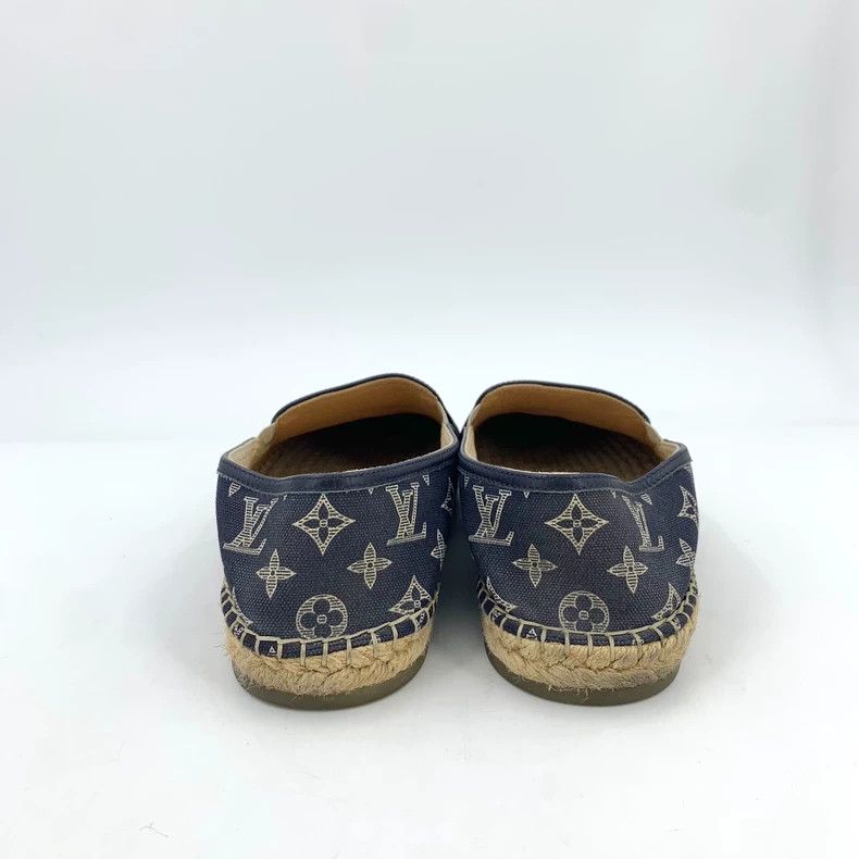 Louis Vuitton Louis Vuitton Blue logo presbyopic print casual flat shoes Size US 7 / EU 40 - 4 Thumbnail