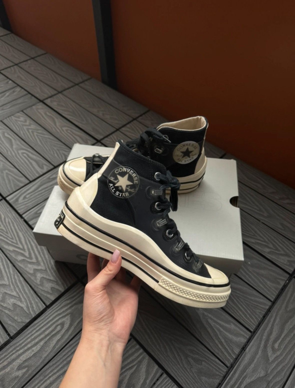 Converse × Kim Jones Converse x Kim Jones Black High Top Sneakers Size US 9 / IT 39 - 1 Thumbnail