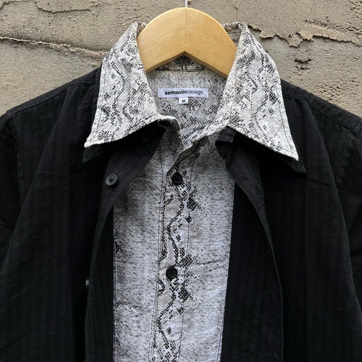 Japanese Brand Semantic design snake skin double layer Size US M / EU 48-50 / 2 - 3 Thumbnail