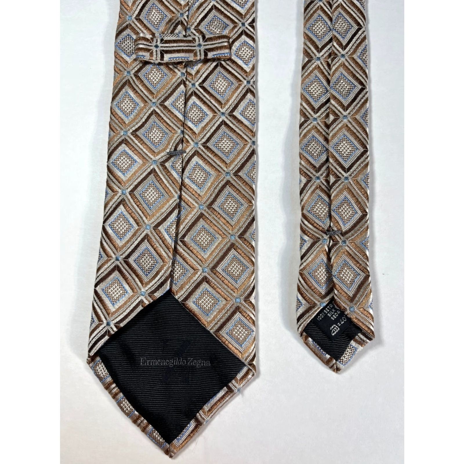 Ermenegildo Zegna Ermenegildo Zegna Men’s Tie Geometric Silk Woven Made in Italy Long Wide Multicolor Adult Mens Size ONE SIZE - 6 Thumbnail
