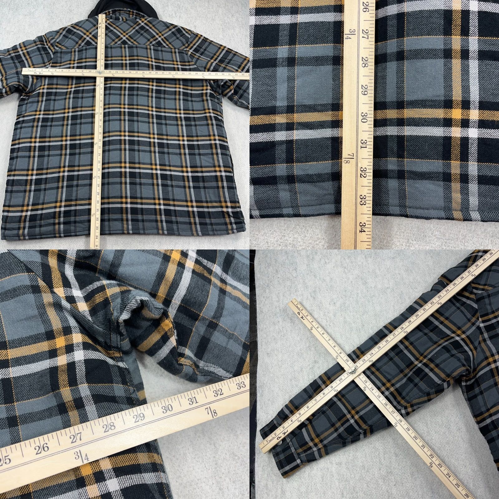 Dickies Dickies Shacket Men 3XL Gray Black Flannel Shirt Jacket Hooded Blanket Lined Shirt Jacket Jacket Black 3XL Dickies Size US XXL / EU 58 / 5 - 8 Thumbnail