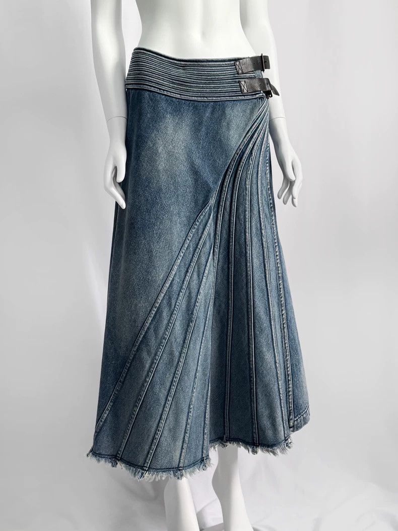 Junya Watanabe Junya watanabe size m denim Half Skirt Size 25" / US 0 / IT 36 - 6 Thumbnail