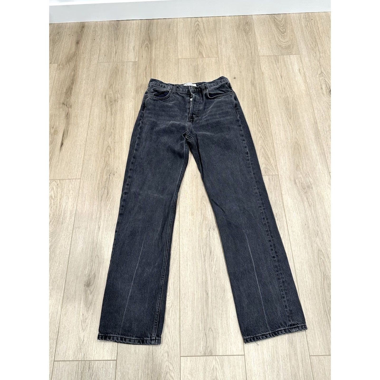 Reformation VINTAGE Reformation Jeans Straight Women's 28 Gray High Rise Cynthia Long Retro Size 28" / US 6 / IT 42 - 2 Thumbnail
