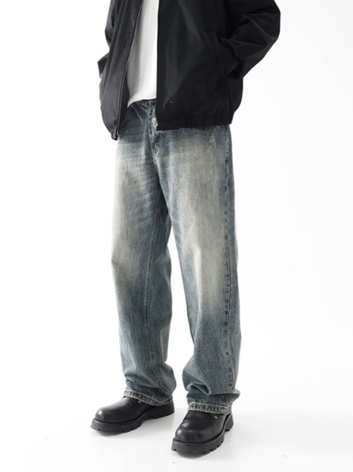 Japanese Brand × Vintage American street washed retro straight wide-leg loose jeans Size US 34 / EU 50 - 3 Thumbnail