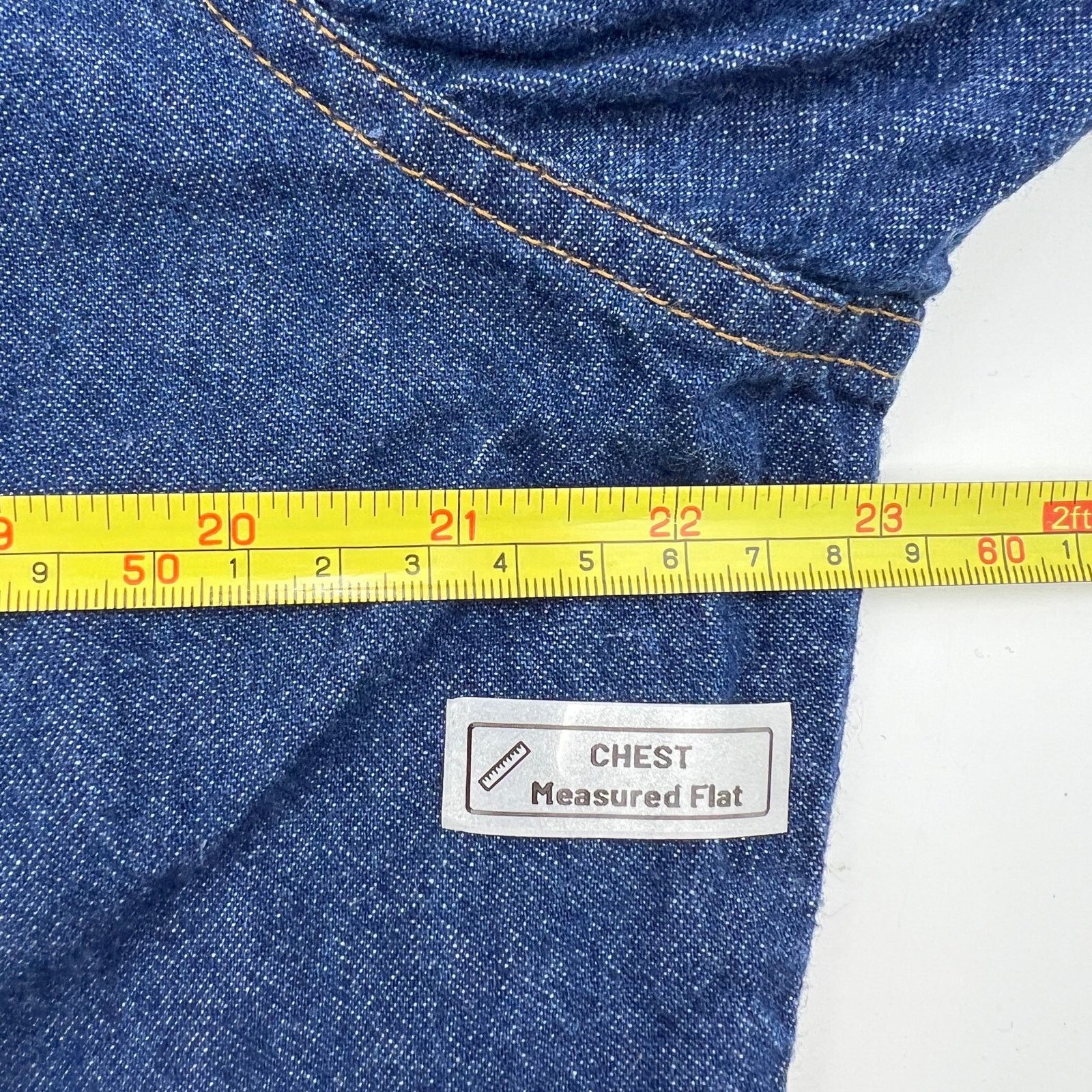 Sears × Vintage Vintage Roebucks Denim Pearl Snap Shirt Size US L / EU 52-54 / 3 - 6 Thumbnail